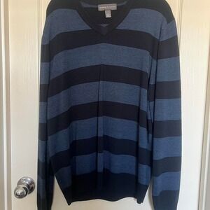 Tricots St Raphael blue striped sweater Size L